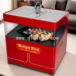 Máquina de <span class=keywords><strong>Bingo</strong></span> Portátil con Rayas Rojas y Doradas Bolas de <span class=keywords><strong>Bingo</strong></span> del 1 al 75 <span class=keywords><strong>para</strong></span> Actividades de Entretenimiento y Lotería Comercial - Product Image 3