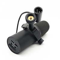 Microphone de studio dynamique cardioïde sans fil SM7B avec réponse en fréquence réglable pour l'enregistrement, la diffusion de podcasts et l'utilisation vocale