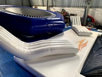 Piscine aquatique gonflable portable, avec plateforme et chaise longue