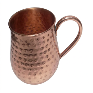 Mug Moscow Mule en cuivre pur de grande capacité, design martelé artisanal classique, pour bar, cadeau d'anniversaire, prix de gros - Product Image 1