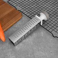 Hete Aanbieding RVS Slanke Handmatige 4-zijdige Rasp voor Fruit en Groenten, Keukenhulp met Comfortabel Handvat, Kaassnijder