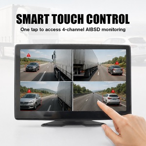 10.1 IPS Touch Screen <strong>Monitor</strong> AI BSD <strong>Camera</strong> 4CH 1080P Intelligent PWAS Alarm Detection System Commercial Truck Fleet Safety Kit - Product Image 4