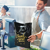 Les sacs à provisions en plastique de remerciement réutilisables pour les cadeaux, les fêtes et les magasins de détail acceptent la coutume