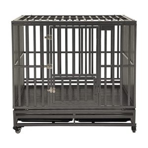 STKBES 36-55in <span class=keywords><strong>Heavy</strong></span> <span class=keywords><strong>Duty</strong></span> Grands Chiens <span class=keywords><strong>Cage</strong></span> Acier Haute Résistance Facile à Installer Caisse pour Chien Chenil pour Chien de Compagnie - Product Image 2