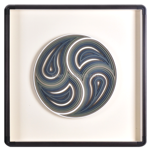 Dipinto 3D in Legno Intagliato, Decorazione Tridimensionale per Soggiorno, Murale per Hall d'Albergo e Portico, Arte Murale di Lusso con Rilievo Astratto - Product Image 2