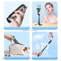 Mini Treppiede Wireless Personalizzato per Selfie con Rotazione a 360°, Supporto Pieghevole Portatile per Smartphone, Ideale per Viaggi e Streaming Live