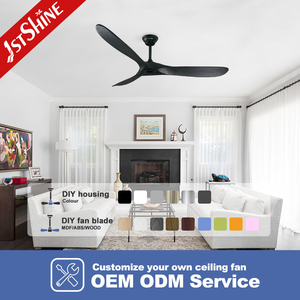 1stshine Ventilador de Techo 60 Pulgadas Simple Eléctrico Nogal Oscuro 6 Velocidades Moderno Ventilador de Techo de Madera con Control Remoto - Product Image 4