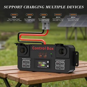 12 वी वी यूनिवर्सल पोर्टेबल पावर कंट्रोल बॉक्स के साथ डीसी चार्जर वोल्टमीटर यूएसबी टाइप-सी स्विच कंट्रोल 20 ए 8 सॉकेट आउटडोर उपयोग - Product Image 5