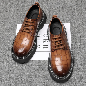 Chaussures 1101, Chaussures décontractées rétro pour hommes, Chaussures à lacets avec semelles compensées, Chaussures rehaussantes - Product Image 3