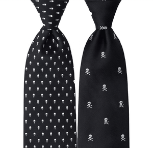 Divertente Sublimata Zucca Cravatta Mens Corbatas Thailandia Seta Tessuto Del Cranio Cravatta - Product Image 1