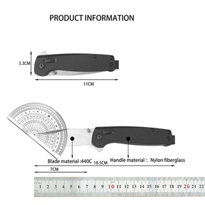 Cuchillo de Rescate EDC, Herramienta de Supervivencia para Caza al Aire Libre, Cuchillo de Bolsillo Diario de 2.95 Pulgadas, Cuchillo Plegable de Cocina para Camping, OEM - Product Image 6