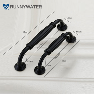 مقابض خزائن عصرية مقاس 3 بوصات بلون أسود عتيق، مقابض أدراج رائجة البيع لأثاث المطبخ - Product Image 5