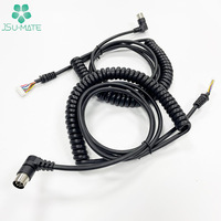 Câble en spirale PU à angle droit 8 broches Midi/Mini/Alimentation Din 22AWG JST XH 9 broches vers Din 8 9 broches Faisceau de câbles