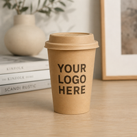 Vasos de Papel Desechables con Logotipo Personalizado al por Mayor, Vasos de Doble Pared para Café y Bebidas, para Cafeterías, Restaurantes y Servicios de Alimentos