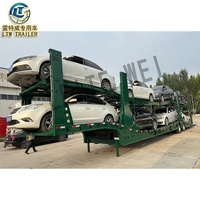 Remorque pour le transport de voiture bas nouveau deux porte-remorque de voiture double ponts 10 voitures remorque