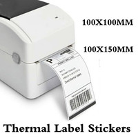 Échantillon gratuit 4x6 étiquettes thermiques compatibles 2000 étiquettes en pile fanfold 4 "X 6" étiquettes d'envoi thermique direct