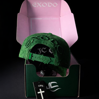 Gorras Exodo New G5 de Calidad, Gorra de 5 Paneles de Pana, Bordado Personalizado con Logotipo de Pedrería, Forro de Satén, Estilo Hip Hop, Moda de Verano