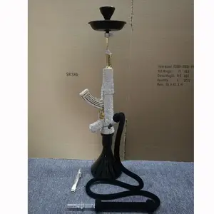 Wholesale Made in China Hand Make High Quality 95CM Tall Luxury Diamond ak47 Hookah