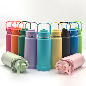 water bottle leak proof sipper lid <b>condensation</b> free stainless steel double wall 2 in 1 lid stainless steel water bottle - Product Image 1
