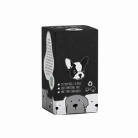 Emballages personnalisables écologiques et portables pour produits pour animaux de compagnie avec impression offset, doublure en éponge, fabriqués en carton gris recyclé