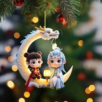 Nouveau Nezha 2 Game Acrylic Creative Design Mobile Phone Lanyard Chain Cute Keychain Pendant Children Gift