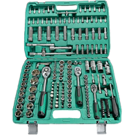 Kit d'outils de réparation automobile et vélo 172 pièces CR-V avec clé dynamométrique à cliquet, tournevis et douilles, compatible OEM, en coffret rigide