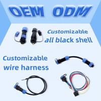 Connecteur d'alimentation robuste OL28, étanche IP68, prise circulaire aviation 2-26 broches 45A 500V, adaptateur secteur mâle/femelle en nylon