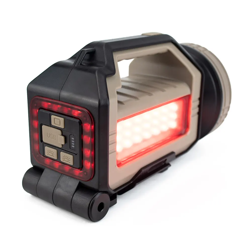 hot sales good quality spotlight with red light running led searchlight with holder