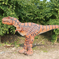 Costume de dinosaure animatronique réaliste personnalisé 2026 avec jambes cachées pour la vente en intérieur/extérieur, parcs d'aventure, musées, expositions