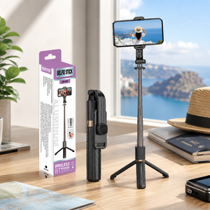 Trípode JC-07 con Textura de Rejilla de Aluminio, Palo Selfie Extensible de 955 mm, Mango Ligero para Vlogging - Product Image 4