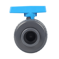 1/2 pouces PN10 PN16 vanne de régulation de pression double vanne union pvc PP vanne à boisseau sphérique de compression et accessoires pour l'irrigation