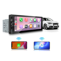 Rhythm Portable 1 Din Lecteur multimédia de voiture Écran 6.86 pouces Lecteur MP5 CarPlay Android Auto GPS Fonctions DSP Garantie 1 an