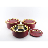 Neues 3-teiliges Set 1/2/3,5L Hot Pot Buffet ABS + Edelstahl Speisenwärme-Aufbewahrungsset für Sandtopf-Aufbewahrung