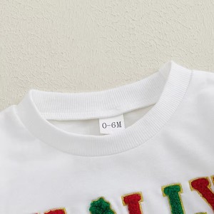 Noël enfant en bas âge bébé filles garçons pull haut de noël houx Joll Chenille lettre à manches longues pull de noël <span class=keywords><strong>sweat</strong></span> pour les enfants - Product Image 5