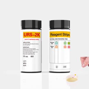 Strip Reagen Analisis Urin Paket Khusus Glukosa Keton <span class=keywords><strong>URS</strong></span> 2 Parameter - Product Image 1