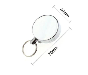 Xinrunjin porte-clés télescopique en métal complet boucle auto-rétrécissante clip de taille Portable facile à tirer cadeaux d'affaires promotionnels - Product Image 4