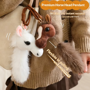 Juguete de peluche unisex transfronterizo con cabeza de caballo para jóvenes, muñeco de caballo de simulación con crin larga, peluche suave, regalo creativo para montar. - Product Image 4