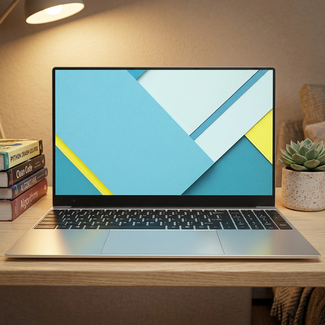 2025 15.6-Inch Slim Laptop Intel J3455 12GB RAM 512GB SSD for Bluetooth English Plastic Notebook Computer Stock Available
