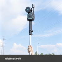 Scanner LiDAR 3D télescopique LiGrip O2 monté sur poteau, scanner topographique SLAM 32XT pour l'ingénierie, les lignes électriques et la topographie terrestre