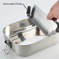 Hochwertige 304 Edelstahl Lunchbox Bento Box Divider Lebensmittel behälter mit mehreren Fächern und Schlössern