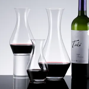 Vendita calda semplice Design trasparente senza piombo vetro di cristallo whisky vino rosso Decanter