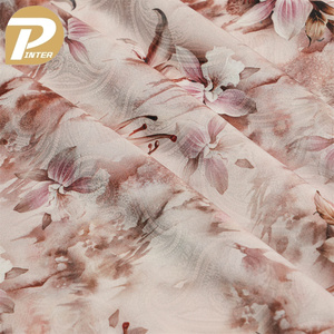 Farbenfroher 100 % Polyester Druckstoff großer Blumentruckstoff digital bedruckter <span class=keywords><strong>Satin</strong></span>-Jacquard-Band für Damenkleid - Product Image 4