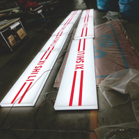 Enseigne lumineuse LED en aluminium ultra-mince avec option de suspension, logo personnalisé, éclairage par le bord en acrylique, publicité lumineuse pour bureau