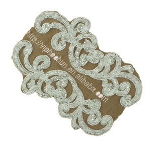 HC-0031 Hechun Applique Nuziale Tradizionale Lussuoso Eco-Friendly in Pizzo Crochet con Perline e Paillettes per Borse - Product Image 1