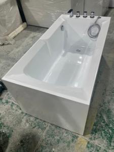 Bañera de hidromasaje individual moderna de acrílico de 67 pulgadas, bañera independiente económica con desbordamiento, bañera interior sencilla <span class=keywords><strong>para</strong></span> espacios pequeños - Product Image 6