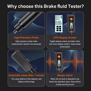 Accurate Oil Quality Check Pen Universal Brake Fluid Tester with Display Screen Indicator <b>Light</b> - Product Image 2