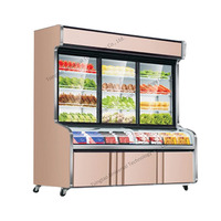 Armoire de commande de plats à refroidissement direct en acier inoxydable de 1,2 m à trois températures pour restaurant, congélateur commercial personnalisé OEM