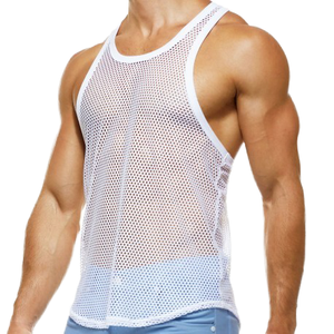 Débardeur Stringer en Maille Personnalisé pour Hommes – Vente en Gros – Respirant, Sans Manches, pour la Gym, le Fitness, la Musculation et l'Entraînement - Product Image 1