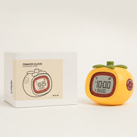 Jam Alarm Digital Berbentuk Tomat Jam Meja Elektronik Penghitung Waktu Mundur Fungsi Tunda 2 Baterai AAA untuk Kamar Tidur Dapur