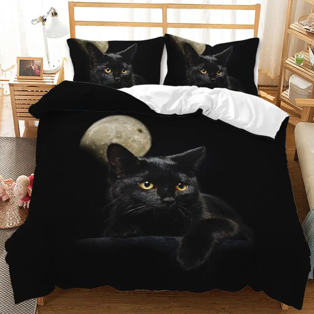 3D Digital Print Pets Quilt Cover Queen King Size Designer Polyester 3 Pieces Bedding Set With Pillowcase Duvet Bed Covers Sets